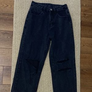 Louis Vuitton Graffiti monogram baggy denim jeans, c99